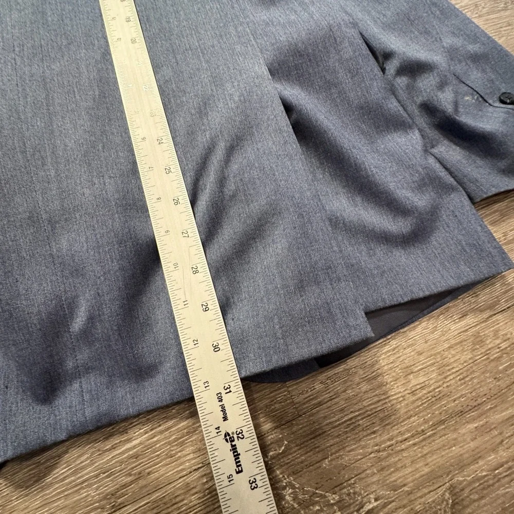 Kenneth Cole Reaction Suit Sport Coat Pants Mens‎ 42 L 35 W Blue Techni-Cole